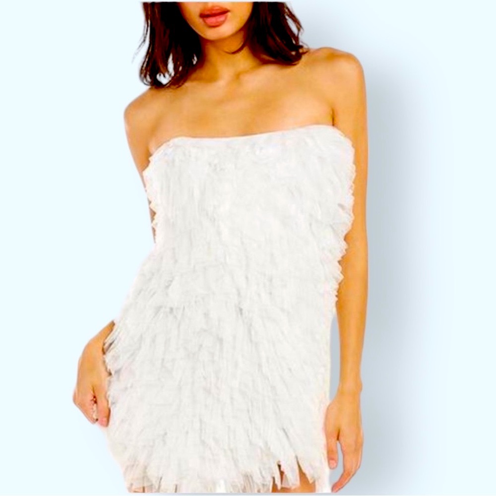 LoveShackFancy Free People Calandre 6 10 12 Tiers Tulle Strapless Formal Wedding